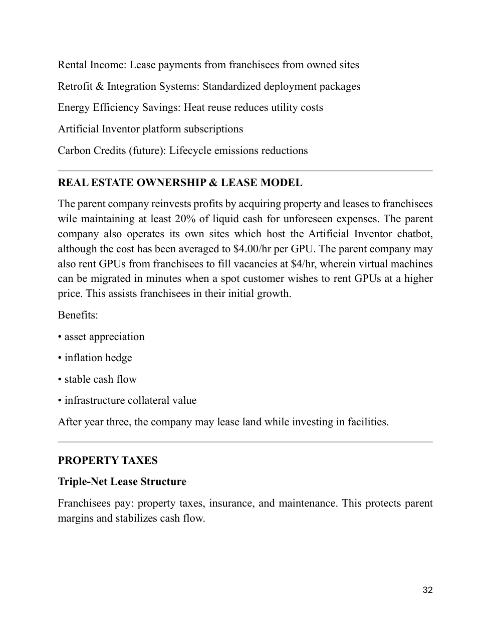 Parent revenue sources page
