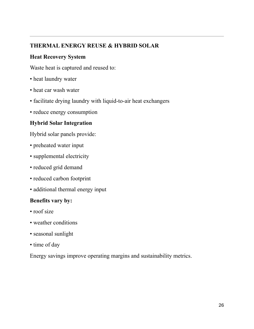 Thermal energy reuse business-plan page