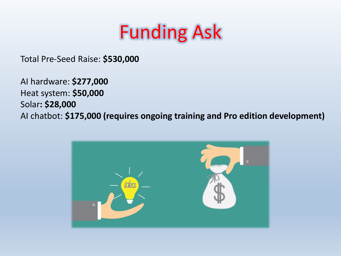 Funding ask slide