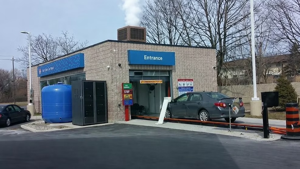 Existing Esso car wash retrofit concept